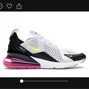 Women’s Nike Air Max 270 - White Black Fuchsia Volt